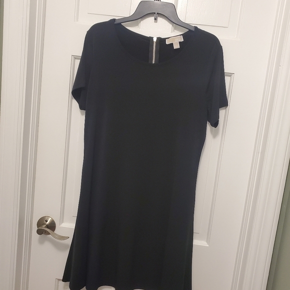 Michael Michael Kors Black A-Line Stretchy Knit Dress, Size Large S/S - Picture 8 of 9